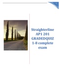 Straighterline AP1  GRADED QUIZ 1-8 complete latest exam 