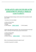 NURS 6512N ADVANCED HEALTH ASSESSMENT WEEK 6 Midterm exam Graded A