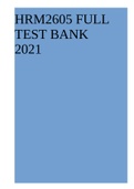 HRM2605 FULL TEST BANK 2021