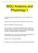 WGU Anatomy and  Physiology 1