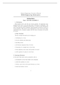 ES193 - Engineering Mathematics - TERM 1 Practise Questions and Solutions - University of Warwick