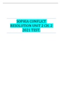 SOPHIA CONFLICT RESOLUTION UNIT 2 CH. 2 2021 TEST.
