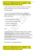 TEST BANK FOR PEDIATRIC NURSING THE CRITICAL COMPONENTS OF NURSING CARE 2ND EDITION RUDD TEST BANK