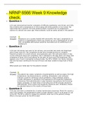 &bull;&Tab;NRNP 6566 Week 9 Knowledge check&period;