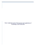 WGU C468 Information Management and Application of Technology Latest 2022/2023