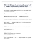 FINC 3310 Leavell All Actual Exams 1&comma; 2&comma; 3&comma; & 4 Final Exam Preparation 2023 with 100&percnt; correct answers
