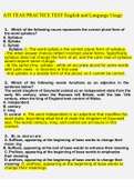 ATI TEAS PRACTICE TEST English and Language Questions Verified With 100&percnt; Correct Answers
