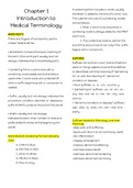 Chapter 1&colon; Introduction to Medical Terminology 