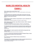 NURS 233 MENTAL HEALTH FINAL EXAM 1 NEW UPDATED AND COMPLETE GUIDE&period;&lpar;RASMUSSEN COLLEGE&rpar;