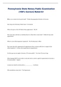 Pennsylvania State Notary Public Examination &lpar;100&percnt; Correct&rpar; Rated A&plus;