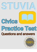 Civics Practice Test- Questions and answers