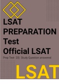 2023 LSAT Prep Test (Official LSAT Prep Test- 20) Study Question answered