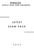 MNB1501 LATEST EXAM SOLUTIONS PACKS 2023 AND PRESCRIBED BOOK