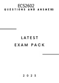 ECS2602 (Macroeconomics) LATEST EXAM PACK SOLUTIONS AND NOTES 