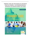 Primary Care Art and Science of Advanced Practice Nursing - An Interprofessional Approach - 5th edition BY Dunphy Test Bank (QUESTIONS & ANSWERS) UPDATED