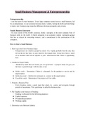 Small Business Management & Entrepreneurship