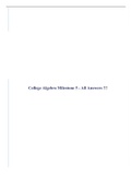 Sophia Milestone 5 College Algebra with correct answers.