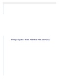 Sophia Milestone1,2,3,4,5 College Algebra with correct answers.