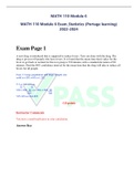 MATH 110 Module 6 Exam&lowbar;Statistics &lpar;Portage learning&rpar; 2022-2024