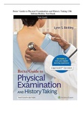 Bates’ Guide to Physical Examination and History Taking 13th Edition Bickley Test Bank