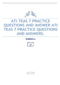 ATI TEAS 7 PRACTICE QUESTIONS AND ANSWER ATI TEAS 7 PRACTICE QUESTIONS AND ANSWERS