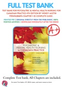 Test Bank For Psychiatric & Mental Health Nursing for Canadian Practice 4th Edition By Wendy Austin 9781496384874 Chapter 1-35 Complete Guide .