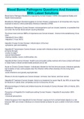 Blood Borne Pathogens Questions And Answers With Latest Solutions