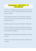 Progression&colon; Field Tech II - III Conventional  &vert; 190 Questions with 100&percnt; Correct Answers &vert; Updated 2023 &vert; Guaranteed A&plus; &vert; 31 Pages