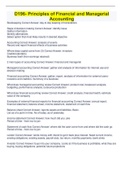 WGU D196- Principles of Financial and Managerial Accounting Questions And Answers 2023
