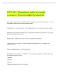 CST 221, Questions with accurate answers, Examinable/ Graded A+