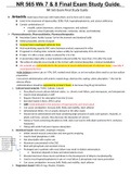 NR 565 Final Exam Study Guide (Notes Week 7 – 8) (Latest Advanced Pharmacology Fundamentals Chamberlain College Of Nursing.