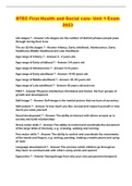 BTEC First Health and Social care- Unit 1 Exam 2023