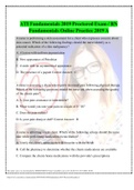 ATI Fundamentals 2019 Proctored Exam &sol; RN Fundamentals Online Practice 2019 A