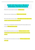 AAAE ACE Operations Module 2 &lpar;2022&sol;2023&rpar; &lpar;Verified Answers&rpar;