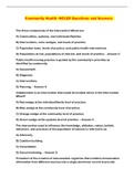 Community Health -NCLEX Questions and Answers 