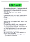 RBT EXAM 1 QUESTIONS AND ANSWERS NEW COMPLETE GUIDE SOLUTION&vert;100&percnt; ACCURATE  ANSWERS RATED A