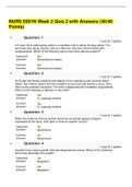 NURS 6501N Week 2 Quiz 2 with Answers (40/40 Points) /Download to get A