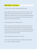 WVU BIO 115 Exam 1 &vert; Questions with 100&percnt; Correct Answers &vert; Verified &vert; 2023