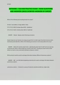 NETWORK &plus; N10-008 PRACTICE EXAM EXAM QUESTIONS AND ANSWERS &lpar;2023&rpar; &lpar;VERIFIED ANSWERS BY EXPERT&rpar;