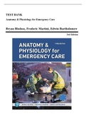 TEST BANK Anatomy & Physiology for Emergency Care 3rd Edition Bryan Bledsoe, Frederic Martini, Edwin Bartholomew