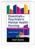 Test Bank Essentials of Psychiatric Mental Health Nursing