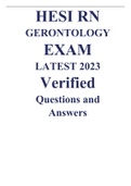 HESI RN GERONTOLOGY EXAM LATEST 2023 Verified Questions and Answers