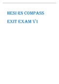 HESI RN COMPASS EXIT EXAM V1(Questions And Answers)