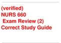 (verified) NURS 660 Exam Review (2) Correct Study Guide.