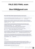 PALS 2023 FINAL EXAM Updated Questions And Answers&period; VERIFIED