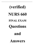(verified) NURS 660 FINAL EXAM Questions and Answers.