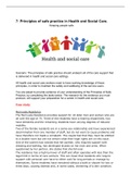 Essay Unit 7 - Principles of Safe Practice in Health and Social Care  