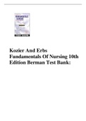 Kozier And Erbs  Fundamentals Of Nursing 10th  Edition Berman Test Bank 2023