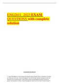 ENG2611  2023 EXAM QUESTIONS with complete solution