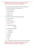 PHARMACY 101 Exam Questions and Answers 100&percnt; Correct&sol;Verified Latest Update 2023 Rated A&plus; 